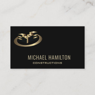 Professional simple real estate construction logo business card