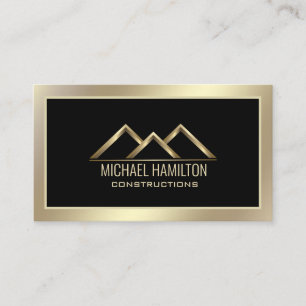 Professional simple real estate construction logo business card
