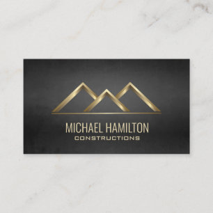 Professional simple real estate construction logo business card