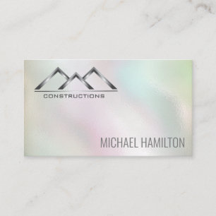 Professional simple real estate construction logo business card