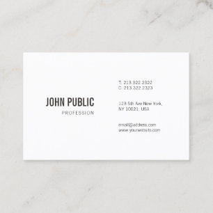 Professional Simple Template Modern Elegant Business Card