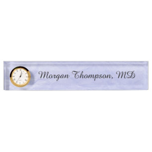 Professional Simple Vintage Blue Nameplate