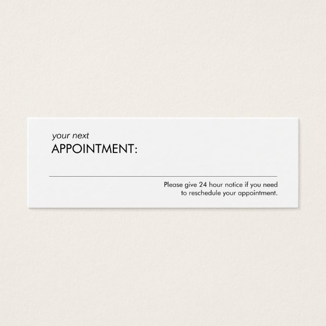Professional Simple White Appointment Reminder 2 (Front)