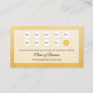 Professional Simple Yellow Punch Loyalty Rewards