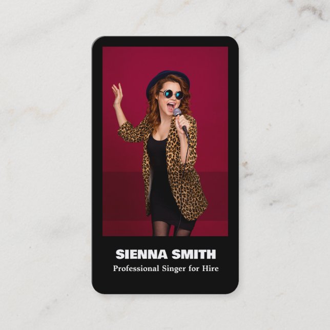 Professional Singer Business Card (Front)