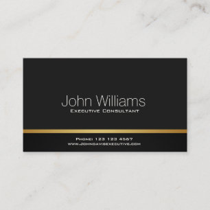 Professional single black metal professional gold business card