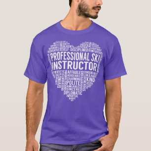 Professional Ski Instructor Heart T-Shirt