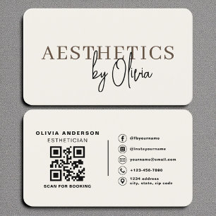 Professional Skincare QR Code Cream Business Card