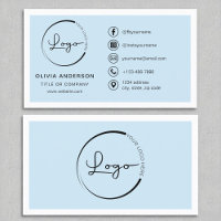 Professional Sky Blue Business Logo Social Media