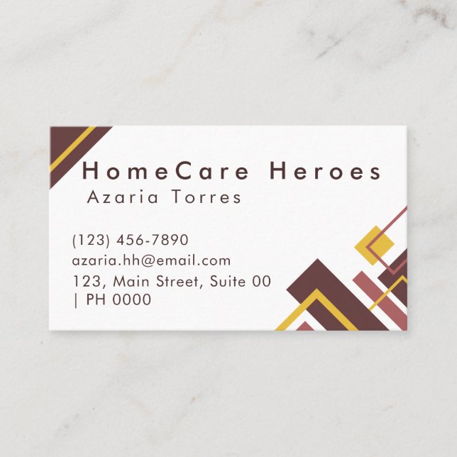 Professional Sleek Typography Geometric Modern Business Card (Front)