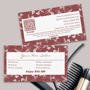 Professional Smoky Topaz & White Hairdresser Discount Card