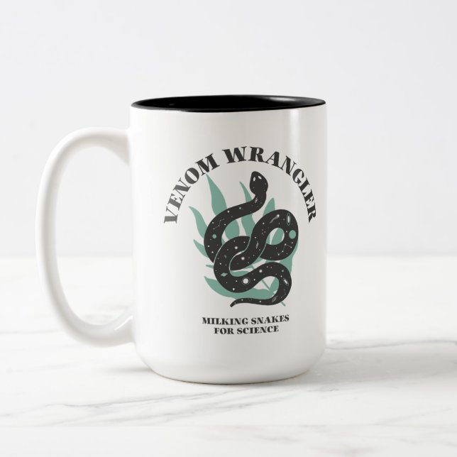 Professional Snake Milker Venom Wrangler Two-Tone Coffee Mug (Left)