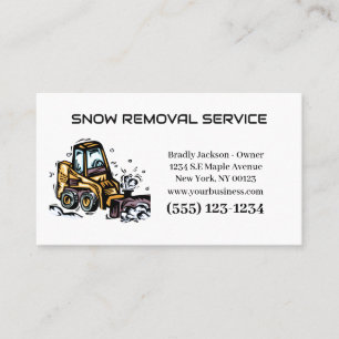 Professional Snow Removal Service Business Card