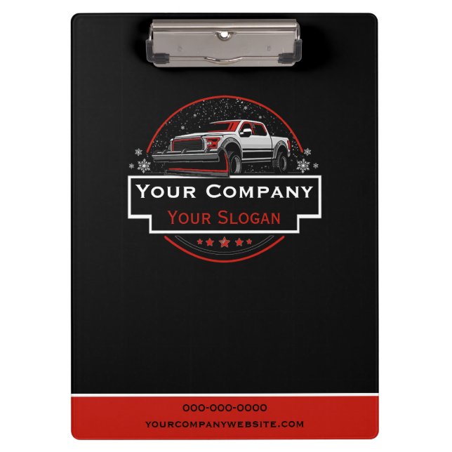 Professional Snow Removal, Snow Ploughing Company Clipboard (Front)