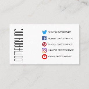 Professional Social Media Business Card