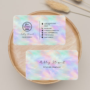Professional Social media Logo Modern Opal Stylish Business Card