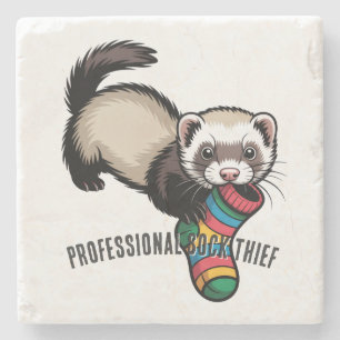 Professional Sock Thief Stone Coaster