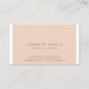 Professional Sophisticated Colour Simple Plain Business Card