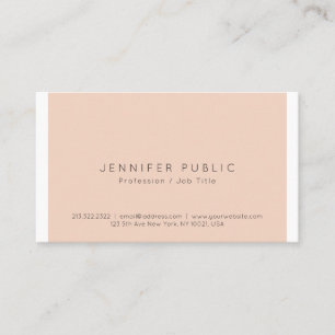 Professional Sophisticated Colour Simple Plain Business Card