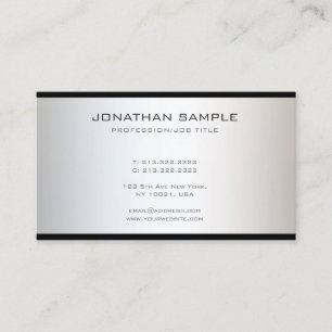 Professional Sophisticated Unique Modern Plain Business Card