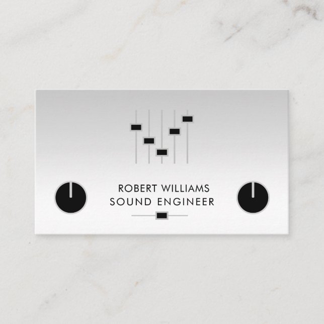 Professional Sound Engineer Music DJ Controller Bu Business Card (Front)