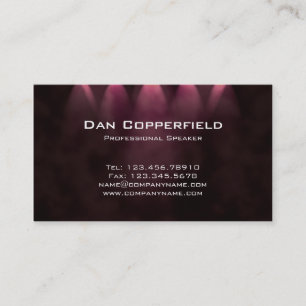 Professional Speaker Spotlight Business Card Red