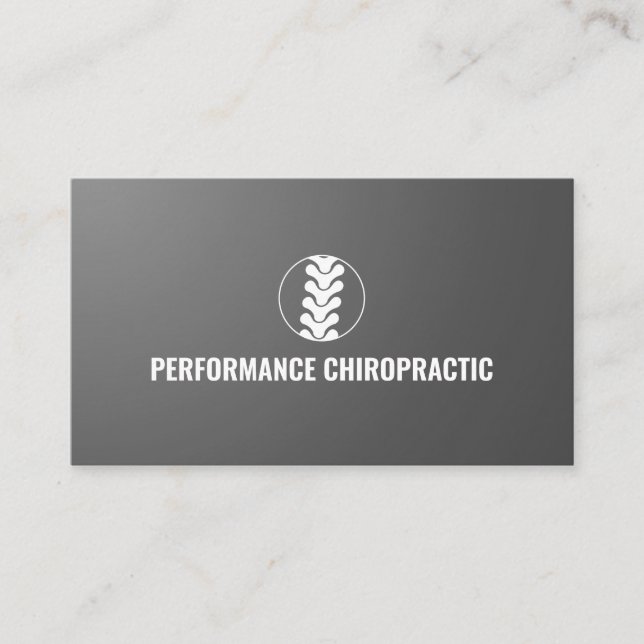 Professional Spine Logo Chiropractor Doctor Business Card (Front)