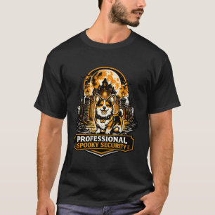 Professional Spooky Security Corgi Halloween Guard T-Shirt