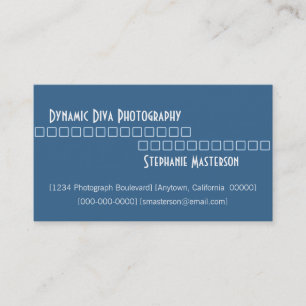 Professional Squares Business Card, Blue Card