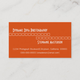 Professional Squares Business Card, Orange Card