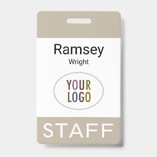 Professional Staff Name Badge Clip Reel Lanyard ID Badge