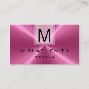Professional Stainless Steel Metal Monogram #14 Business Card