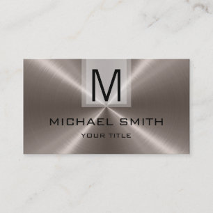 Professional Stainless Steel Metal Monogram #18 Business Card