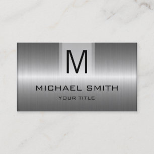 Professional Stainless Steel Metal Monogram Business Card
