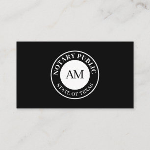 Professional stamp cover notary public business ca business card