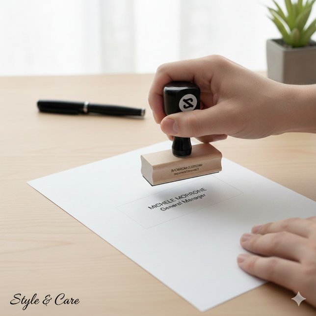 Professional Stamp with Custom Name and Role Info (Professional Stamp with Custom Name and Role Info)