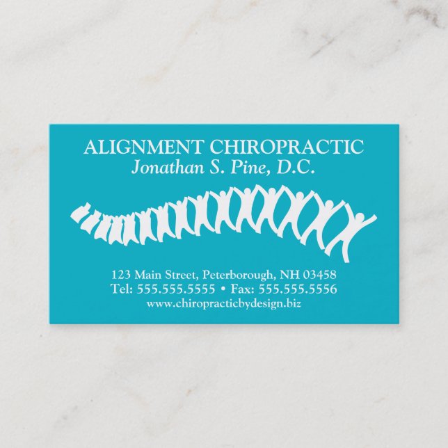 Professional Standard Chiropractic Business Cards (Front)