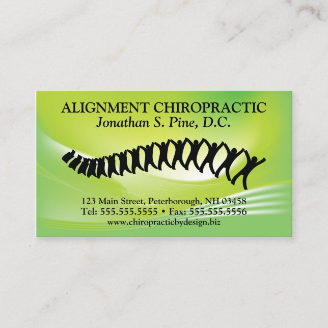 Professional Standard Chiropractic Business Cards (Front)