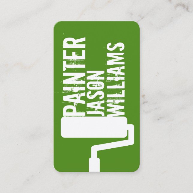 Professional standout style green business card (Front)