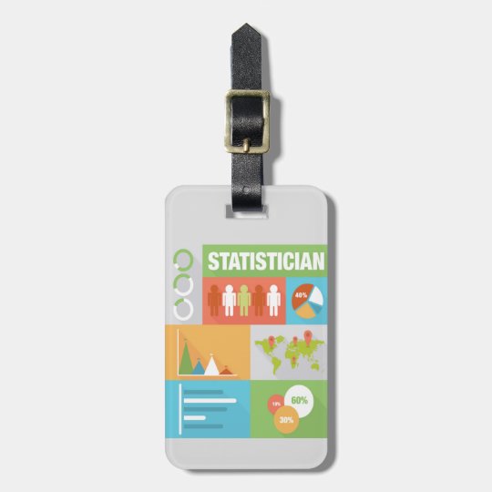 Professional Statistician Iconic Design Luggage Tag