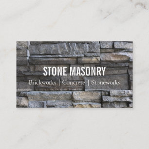 Professional Stone Masonry Business Card Design