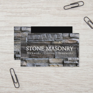 Professional Stone Masonry Business Card Design