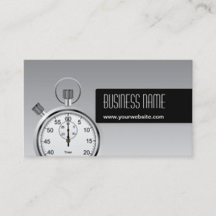 Professional Stopwatch Silver Business Card
