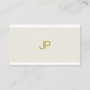 Professional Stylish Design Monogrammed Plain Business Card