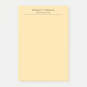 Professional Stylish Elegant Plain Modern Beige Post-it Notes