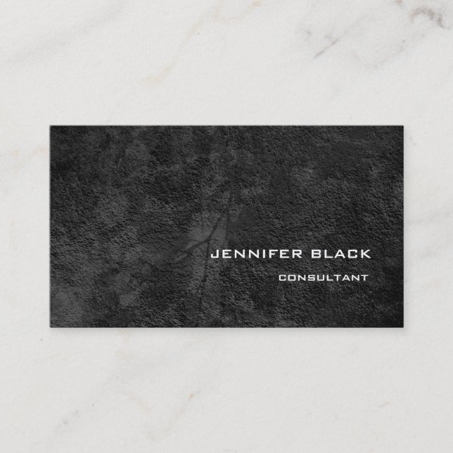 Professional Stylish Grey Pattern Modern Elegant Business Card (Front)