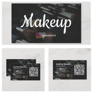 Professional Stylish Makeup Artist Business Card