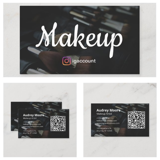 Professional Stylish Makeup Artist Business Card (Professional Stylish Makeup Artist Business Card
)
