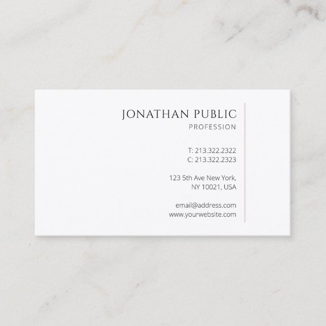 Professional Stylish Modern Clean Trendy Template Business Card (Front)