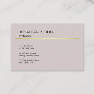 Professional Stylish Modern Design Sleek Plain Business Card